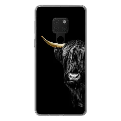 Produktbild von MuchoWow® Handyhülle Schutzhülle Hülle für Huawei P40 Lite Schottischer Hochländer - Kühe - Gold Silikon Softcase Handy Hülle - Handy