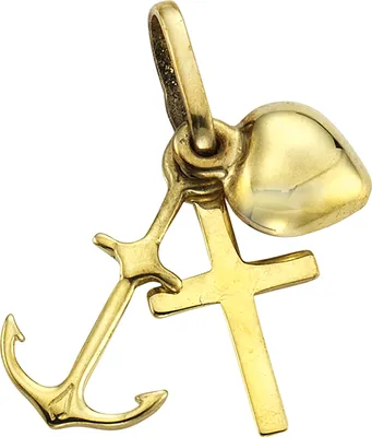 Produktbild von Fascination by Ellen K. Anhänger 333 Gold Glaube Liebe Hoffnung
