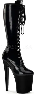 Produktbild von Pleaser USA - Extrem Plateau Kniestiefel XTREME-2020 schwarz lack Gr. 40