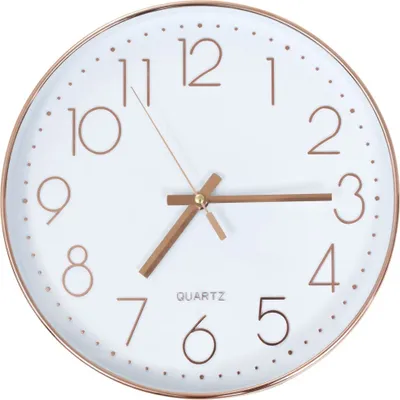 Produktbild von vidaXL Wanduhr 30 cm Rotgold