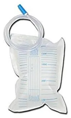 Produktbild von Urinauffangbeutel aus PVC, nicht steril, Volumen 2 Liter, Schlauchlänge 130 cm, 30 Stück