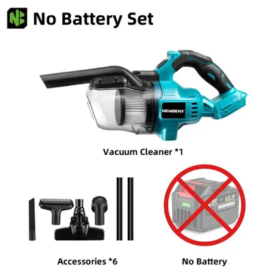 Produktbild von Elektrischer Handstaubsauger - Kabelloser Staubsauger - 18 V - 1000 W - 700-ml-Behälter - 0,8 m³/min Luftstrom - LED-Licht - Ohne Akku