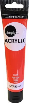 Zdjęcie produktu dla Daler Rowney Simply Farba akrylowa Scarlet 75 ml 1 szt.