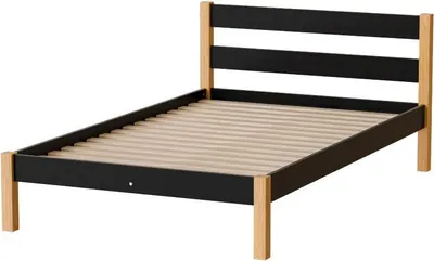 Produktbild von Einzelbett 120x200 MONROA - Eiche / Schwarz
