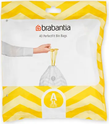 Image de Brabantia PerfectFit Sacs poubelle 3L (A) 40 sacs - Sacs poubelle (paquet de 1)