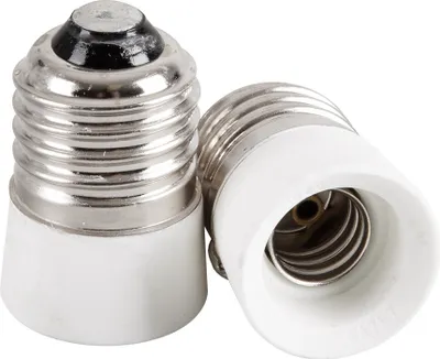 Produktbild von 2x Lampensockel Adapter Konverter E27 Fassung auf E14 Sockel Lampenadapter