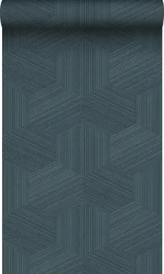 Produktbild von Origin Wallcoverings Tapete 3D-Muster Dunkelblau 50 x 900 cm