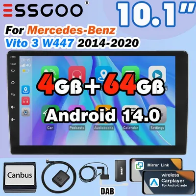 Obrázok produktu pre 10,1-palcové autorádio – multimediálny prehrávač – navigačný systém – rádio s dotykovým displejom – prijímač DAB+