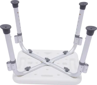 Image de Chaise de douche, réglable en hauteur, design antidérapant, BLANC