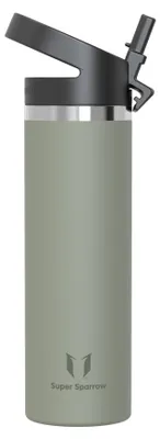 Immagine prodotto di Borraccia in acciaio inossidabile Sparrow, capacità 750 ml, thermos con coperchio e cannuccia