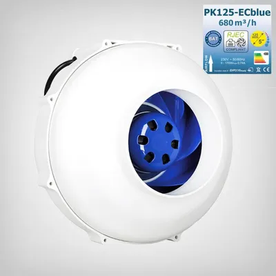 Produktbild von PK Rohrventilator 125-EC blue, 680 m3/h (RJEC)