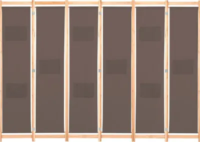 Obrázok produktu pre vidaXL 6-dielna deliaca stena do izby hnedá 240 x 170 x 4 cm Látka