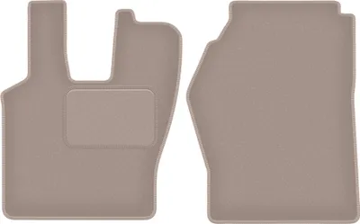 Image de Tapis de sol en velours pour camions Scania R et G (2004-2017) - set de tapis de sol LUX beige (2 pièces)
