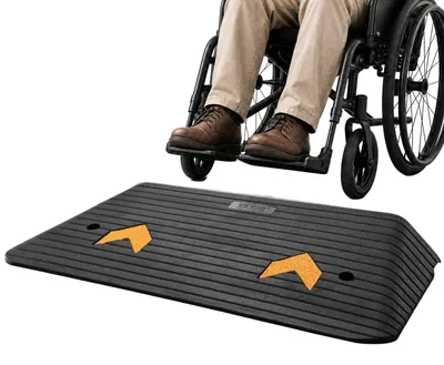 Zdjęcie produktu dla Vevor Podjazd Progowy Z Gumy Nośność 15 Ton Ramp Do Krawężnika 90X62X10Cm