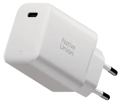 Image de Native Union, Chargeur USB-C pour smartphone GaN Power Delivery 45W, Blanc