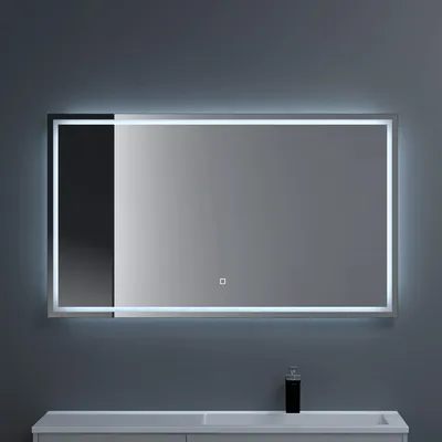 Produktbild von dopporo Badspiegel mit Beleuchtung 120x70cm LED Badezimmerspiegel Wandspiegel dimmbar mit Touch Bedienung Beschlagfrei LED-Spiegel-02