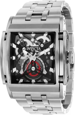 Obrázek produktu pro Invicta Speedway 41645 Pánské Hodinky - Quartz Hnutí - Nerezová Ocel s Černým Ciferníkem - 47 mm