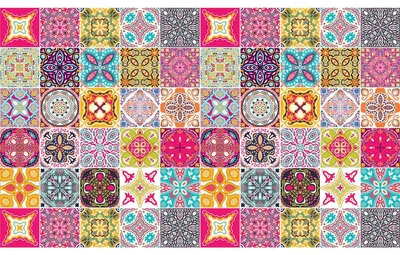 Immagine prodotto di Adesivi autoadesivi per piastrelle per cucina e bagno – 60 adesivi Azulejos Amarilis – 60 adesivi 20 x 20 cm