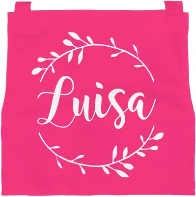 Produktbild von Kinderschürze mit Namen personalisiert Mädchen Jungen Wunschname Kochschürze/Backschürze Kinder SpecialMe pink-weiß 3-6 Jahre