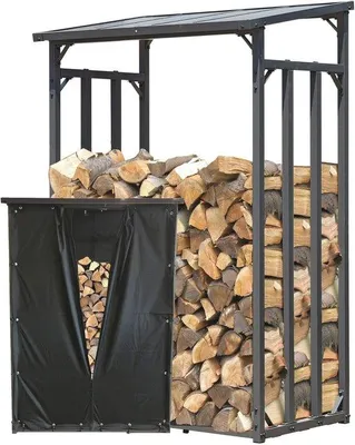 Image de Étagère de rangement en bois Famanu pour l'extérieur - 1,6 m³ - Résistante aux intempéries
