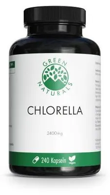 Image de Green Naturals Chlorella gélules 2400 mg végétalien 240 pc