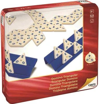Imagen del producto de Juego de dominó triangular, con 28 fichas de madera, ideal para niños y familias
