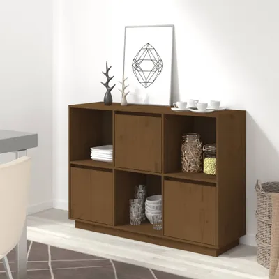 Obrázek produktu pro vidaXL Příborník Honey Brown 110,5x35x80 cm Borovicový masiv