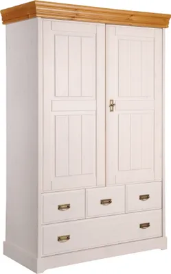 Zdjęcie produktu dla Szafka na bieliznę >SZ-0132< w kolorze białym - 120x190x55 (szer. x wys. x gł.)