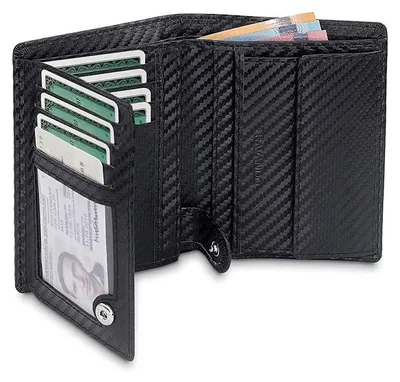 Immagine prodotto di Portafoglio uomo - Formato verticale - 13 slot per carte - RFID - Pelle