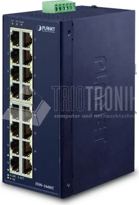 Obrázok produktu pre PLANET ISW-1600T, Nespravované, Fast Ethernet (10/100), Montovateľné na stenu