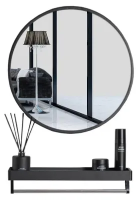 Immagine prodotto di Specchio - Leobert - Nero - 80 Cm