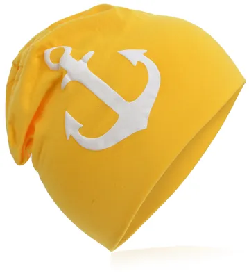 Produktbild von Kinder Beanie Gross Anker Gelb S