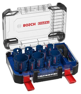 Image de Coffret 11 Scies trépans BOSCH 2608900448 EXPERT Carbure Endurance Multi matériaux Ø20 à 76mm