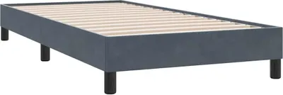 Zdjęcie produktu dla Rama łóżka bez materaca Ciemnoszara 80x220 cm Aksamit
