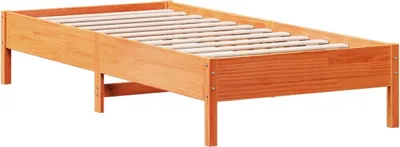 Produktbild von vidaXL Massivholzbett ohne Matratze Wachsbraun 90x200 Kiefernholz