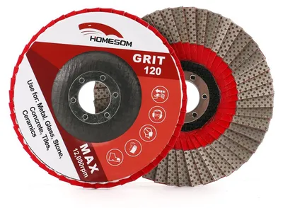 Produktbild von 5-Zoll-Schleifscheibe, 1 Stück, Körnung 120, Flachscheibe zum Schleifen, geeignet für Winkelschleifer