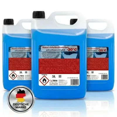 Produktbild von 15 L Scheibenfrostschutz -20°C Scheibenwischwasser gebrauchsfertig (3 x 5 Liter Kanister) Frostschutz Winter