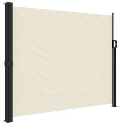 Image de vidaXL Marquise latérale extensible Crème 160x600 cm