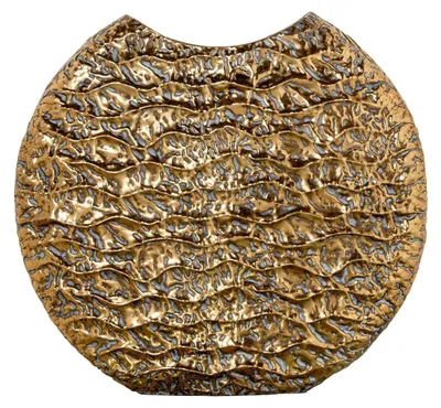 Produktbild von Bodenvase aus Metall, goldfarben, 49 x 14 x 43 cm