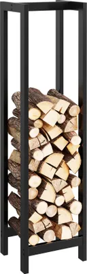 Produktbild von BLACK OAK Kaminholzregal SAM – 120x30x25cm Stahl schwarz für innen & außen bis 200 kg Holz