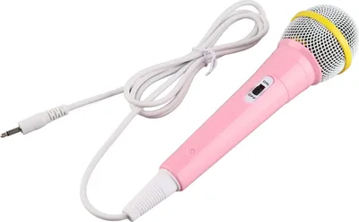 Produktbild von Kinder Kabelmikrofon 3,5 mm Stecker niedriger Verzerrung tragbare Musikspielzeug Kinder singen Mikrofon für Karaoke Family Party Pink