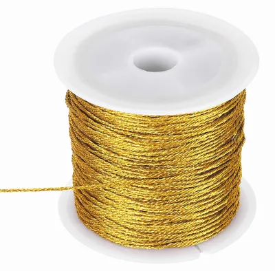 Geflochtener Metalldraht, 0,8 mm, gold, 27,34 m, 12 Stränge