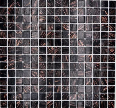 Produktbild von Glasmosaik schwarz kupfer Mosaikfliese Glas Classic MOS230-G49