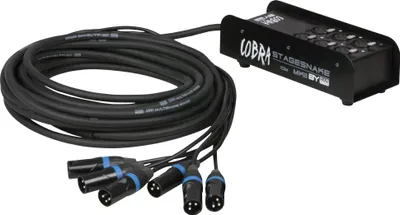 Produktbild von DAP CobraX Audio-Bühnenkabel 10m, 6-paarig, mit X-Typ Steckern und PCB-Chassis