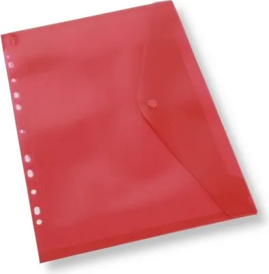 Produktbild von A4-Hüllenmappe mit Eurolochung, rot – Penword
