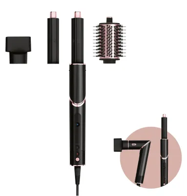 Obrázok produktu pre Shark FlexStyle HD424EU, Multistylingová kulma, Teplé, Tlačidlá, Všetky typy vlasy, Čierna, Ružové zlato, 2,44 m