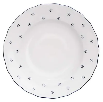 Produktbild von Tiefer Teller, tschechisches Porzellan, Verona, 24 cm, blaue Valbella, G. Benedikt