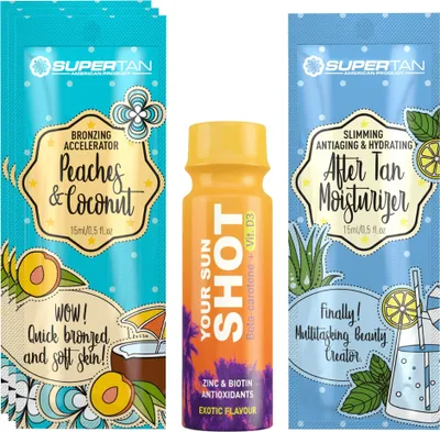 Obrázok produktu pre Supertan Peaches & Coconut 3x 15ml Bronzer s urýchľovačom + Gratis