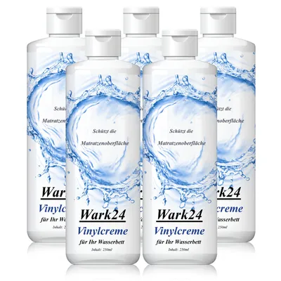 Produktbild von Wark24 Vinylcreme 250ml - Vinylpflege für Wasserbetten Vinyl Creme (5er Pack)