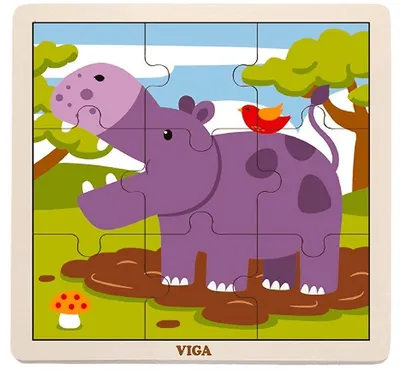 Zdjęcie produktu dla BABU - Puzzle z hipopotamem